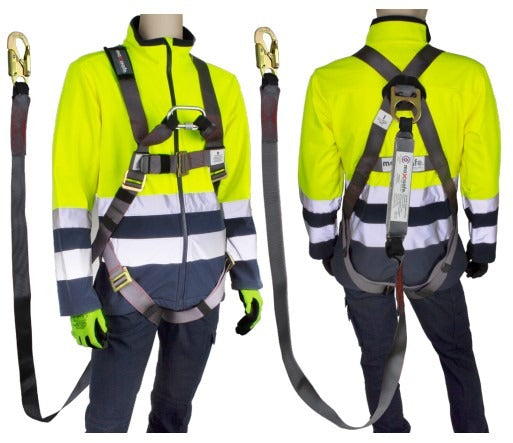 Professional Full Body Roofers Harness & Lanyard Kit