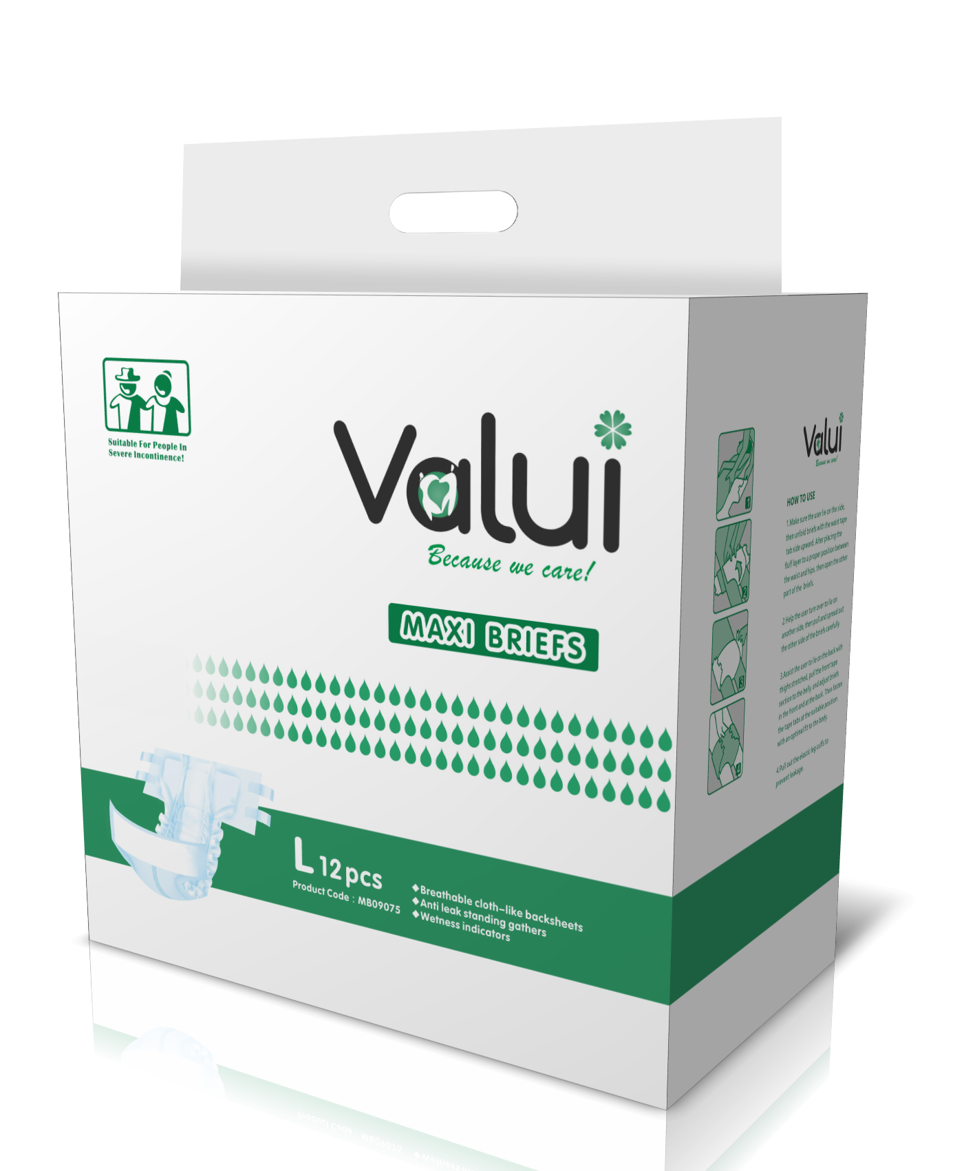 Valui Maxi Briefs Nappy Style (Pack of 12)