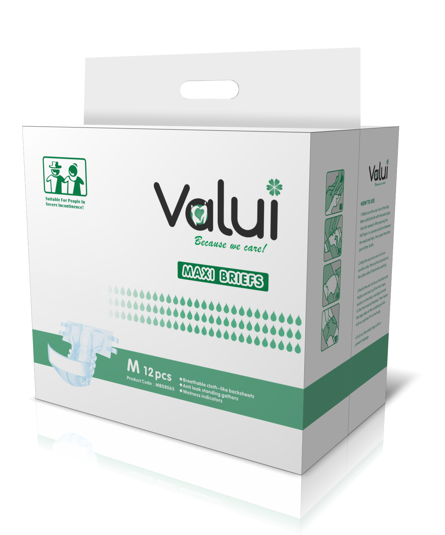 Valui Maxi Briefs Nappy Style (Pack of 12)