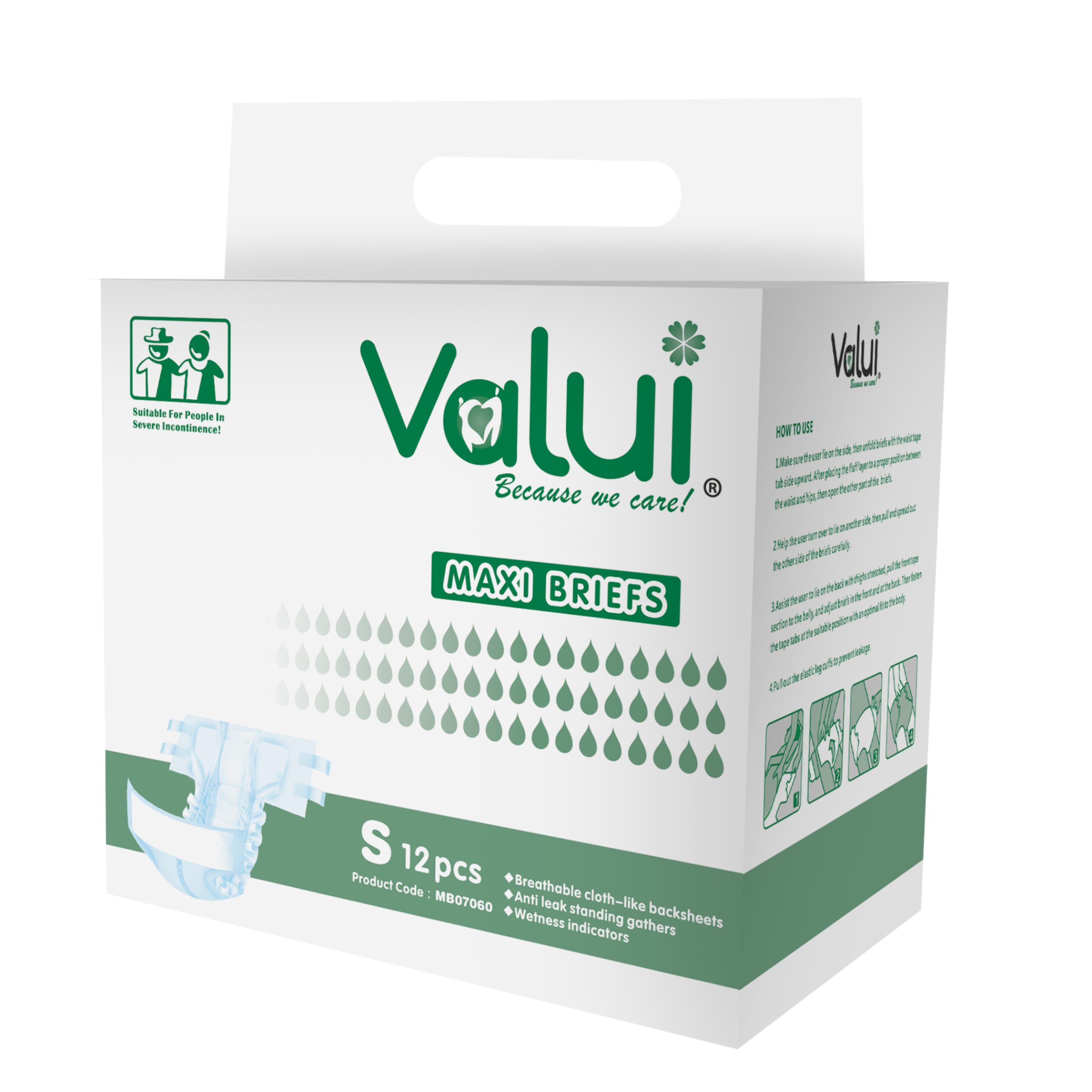 Valui Maxi Briefs Nappy Style (Pack of 12)
