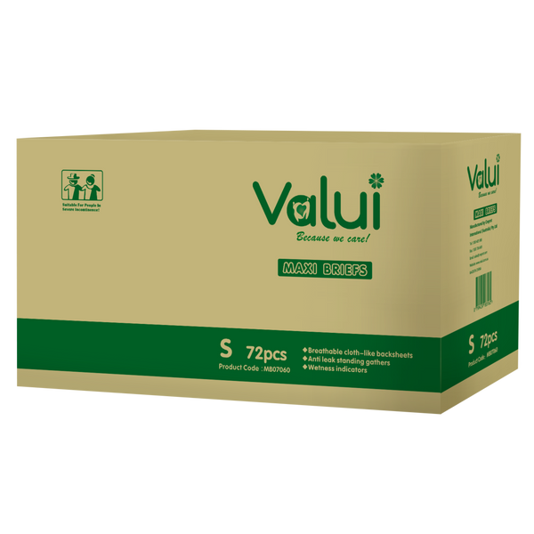 Valui Maxi Briefs Nappy Style (6 Packs/72pcs)