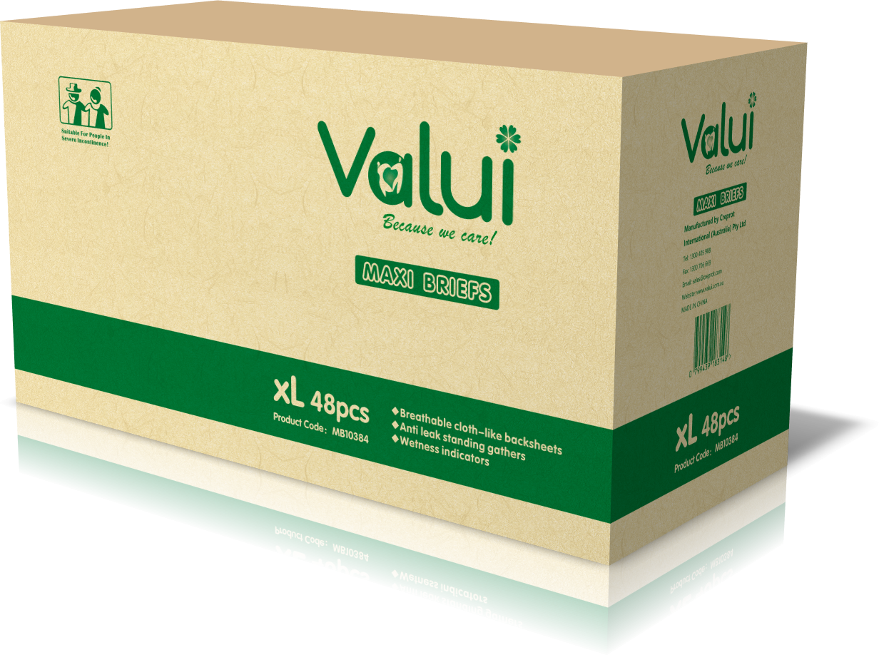 Valui Maxi Briefs Nappy Style (6 Packs/72pcs)