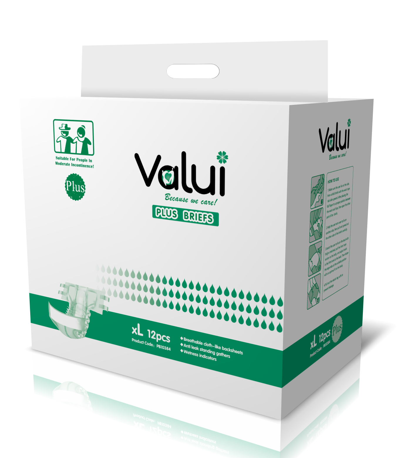 Valui Plus Briefs Day/Night (Pack of 12)