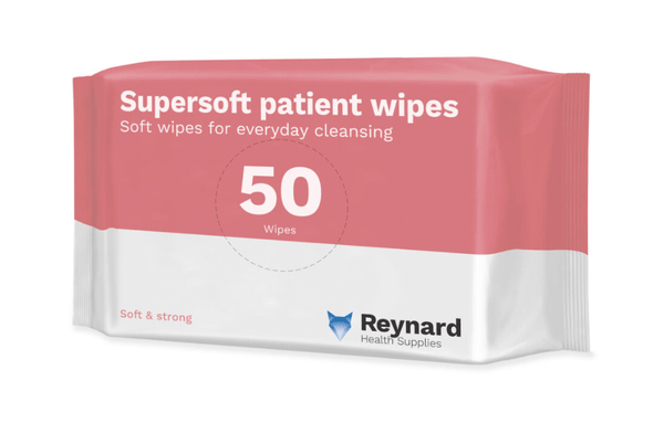 Reynard Super Soft Patient Wipes 50 Wipes (Carton of 18 Packs)