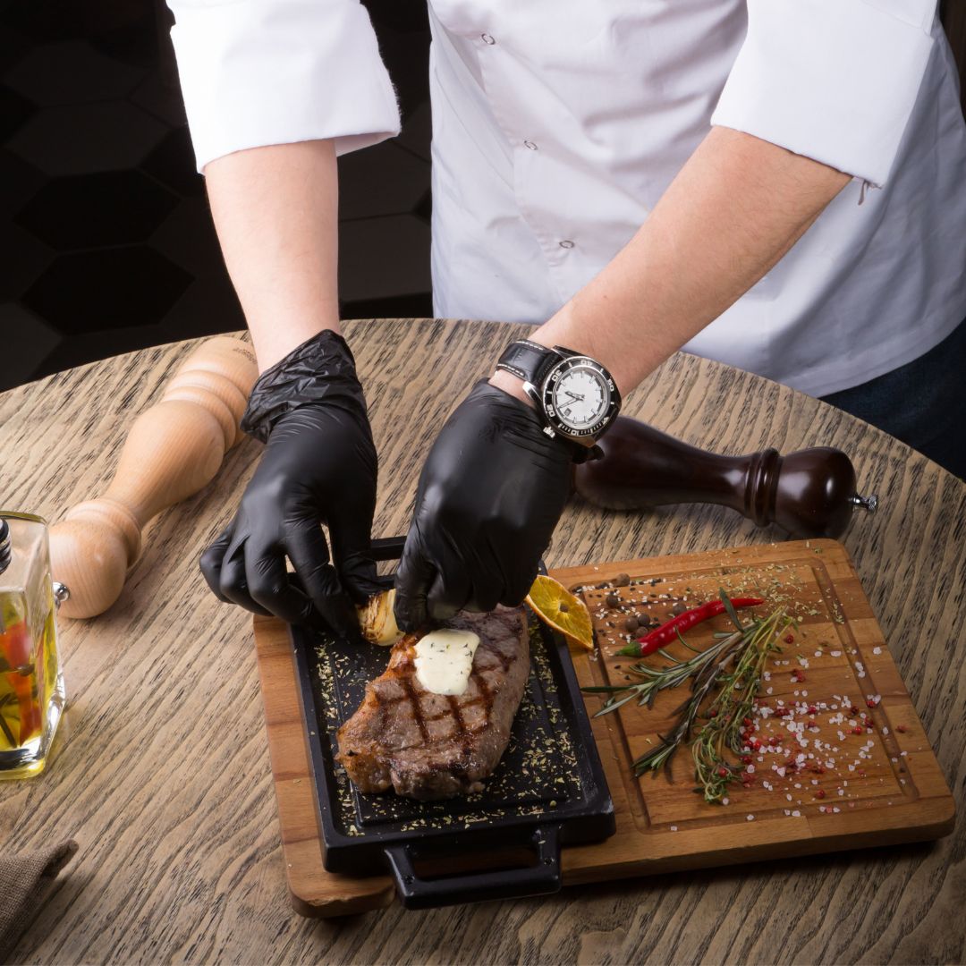 Black Nitrile Nitro Powder Free Disposable Gloves - Heavy Duty - (Carton of 10 boxes)