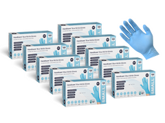 Handicare Blue Nitrile Powder Free Single Use Examination Gloves  Carton Of 1000