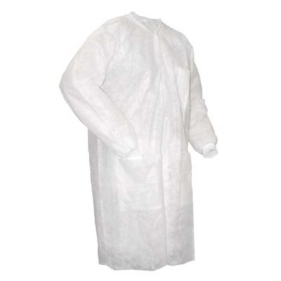 Disposable Lab Coats Non Woven Double Stitched