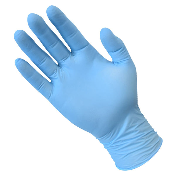 Handicare Blue Nitrile Powder Free Single Use Examination Gloves