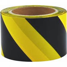 Maxisafe Yellow & black barricade tape 75MM X 100M (20 Pack)