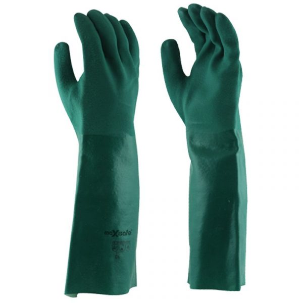 Double Dipped PVC Green Gauntlets