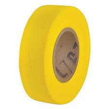 Maxisafe Yellow Flagging Tape 25mm x 100m Roll