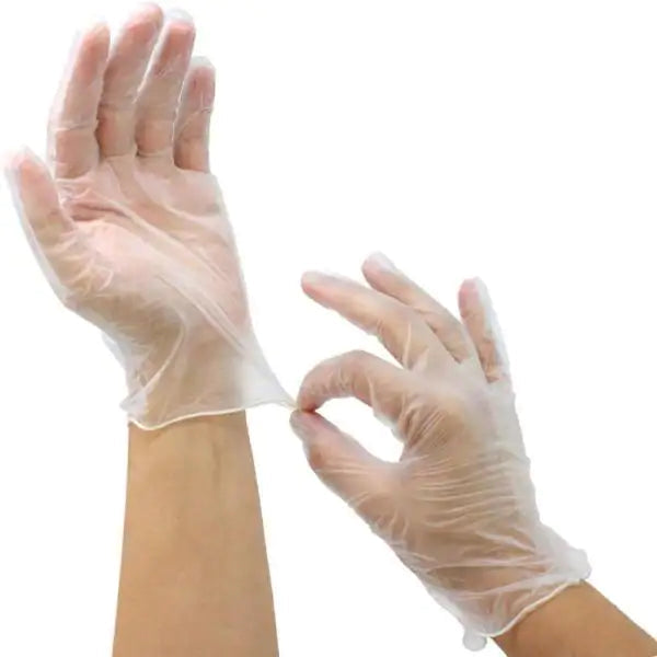 Handicare Clear Disposable Vinyl Powder Free Gloves 100 Pack (Carton)