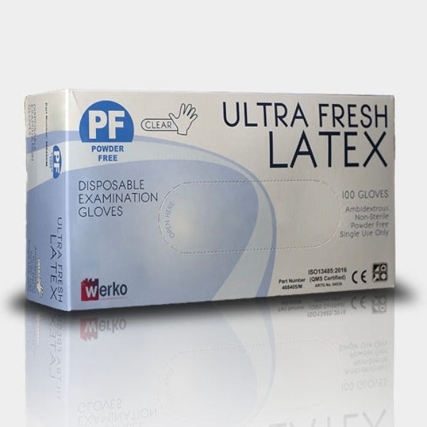 Ultra Fresh Disposable Latex Powder Free Gloves